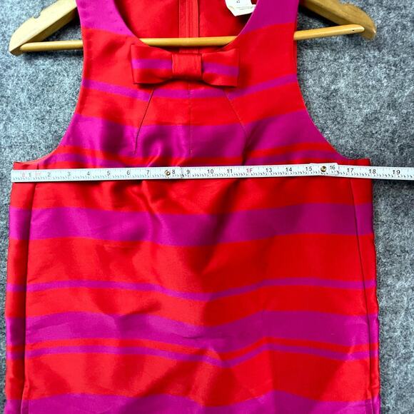 Sonia Rykiel Dress Womens 42 Red Purple Mod 60s Neck Bow Retro GoGo Pop Vibrant - Picture 6 of 6